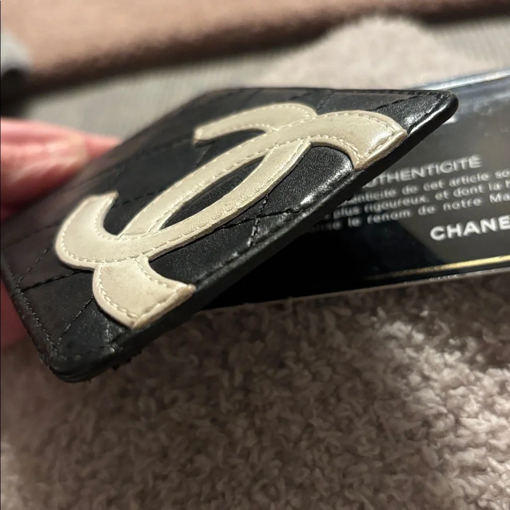 Chanel Black Quilted Lambskin Ligne Cambon Card Holder - Picture 8 of 14